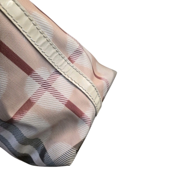 Burberry Cream and Brown Plaid Tote - Picture 5 of 15